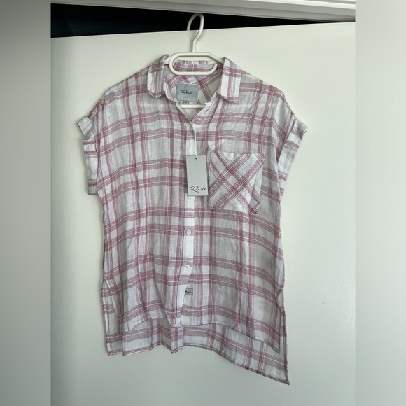 Sophisticated Linen-Blend Striped Shirt by Rails - XS - Picture 1 of 7